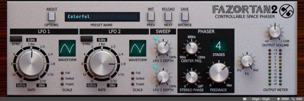 Phaser VST Plugin Fazortan 2