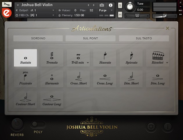 Joshua Bell Violin Articulations