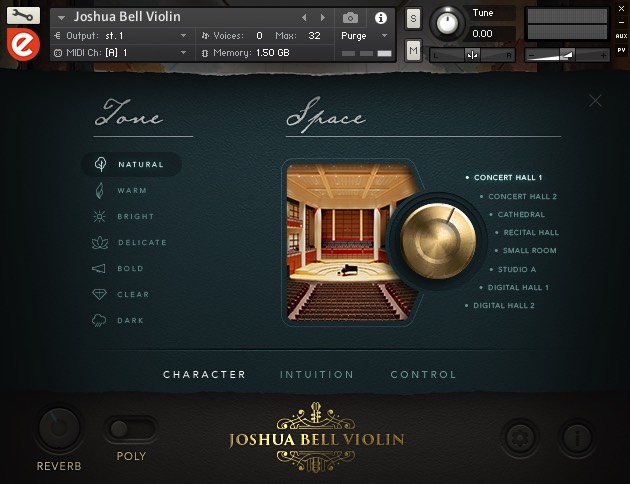 Joshua Bell Violin Tone Control