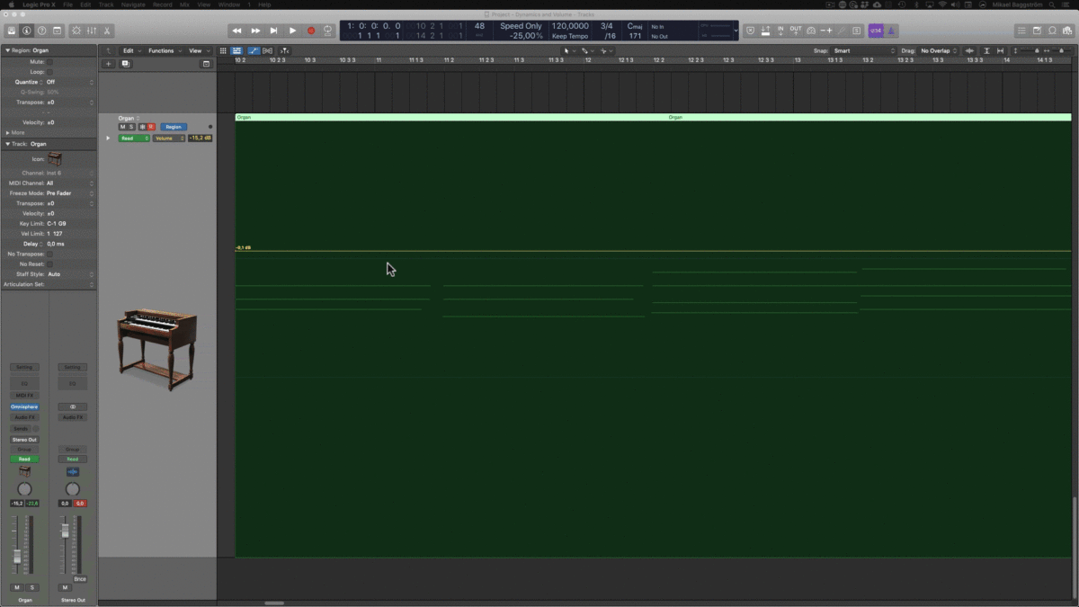 Create Automation Points in Logic Pro
