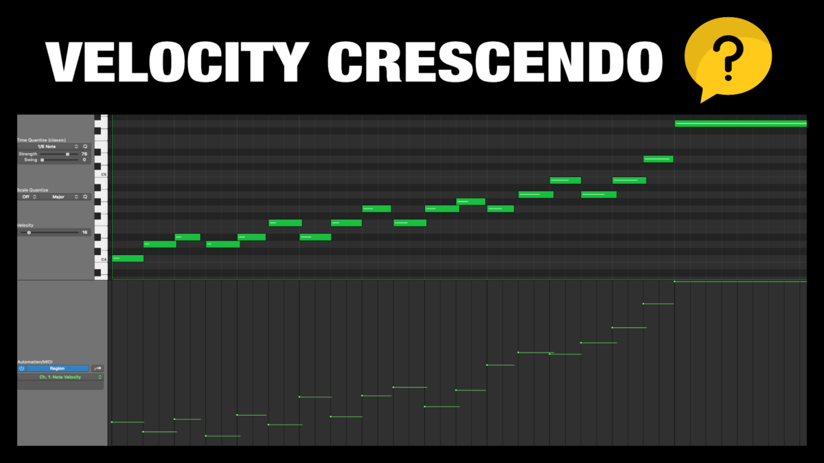 Velocity Crescendo in Logic Pro