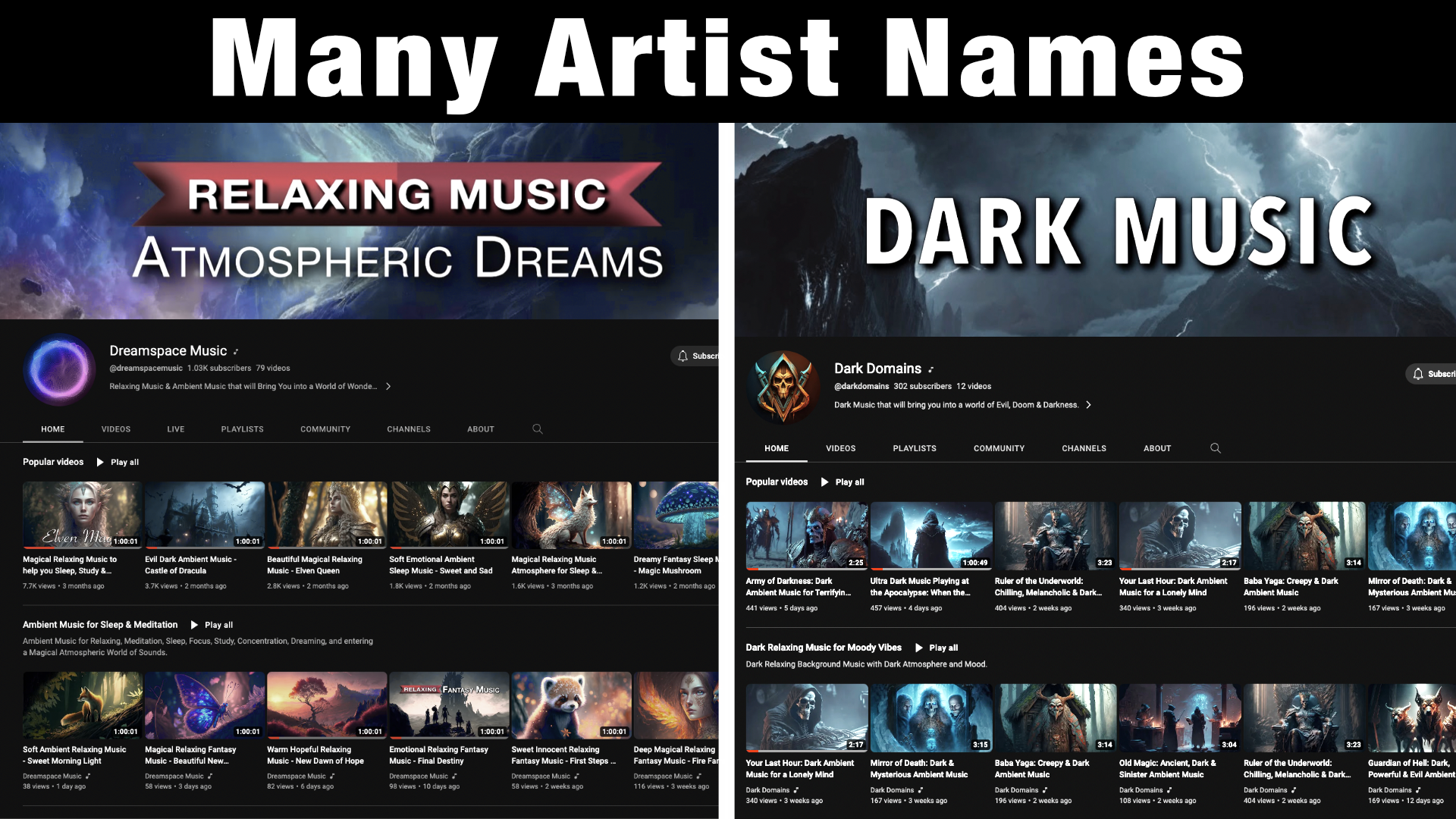 Many Artist Names