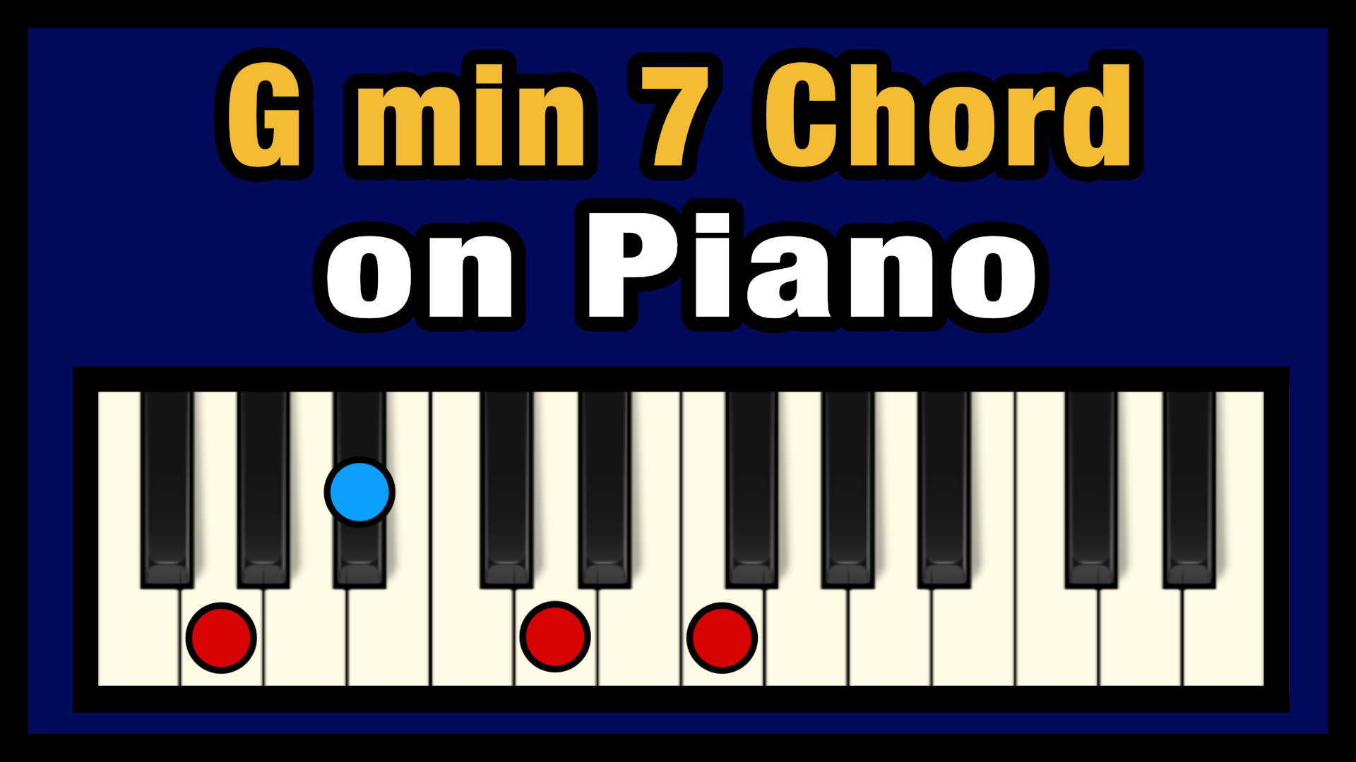 G minor piano chord - Gm, Gm/Bb, Gm/D