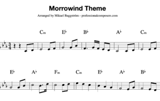 Morrowind Theme (sheet music) thumbnail